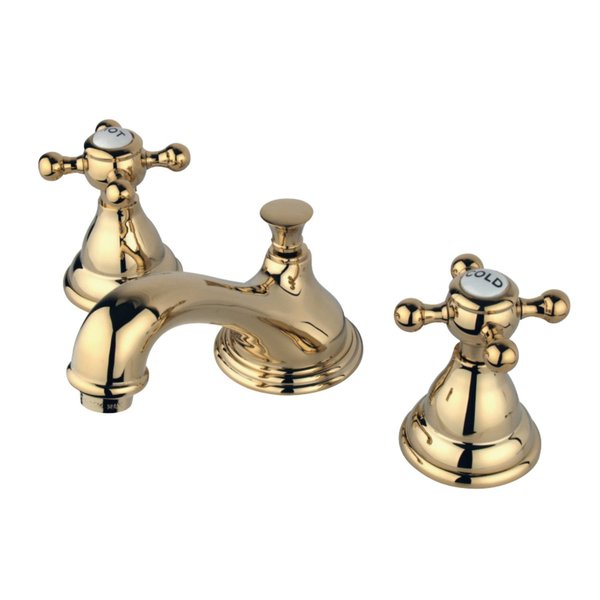 Kingston Brass KS5562BX 8" Widespread Bathroom Faucet, Polished Brass KS5562BX